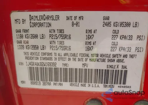 2002 Jeep Liberty Sport z USA, uszkodzony, nr VIN 1J4GK48K82W169392